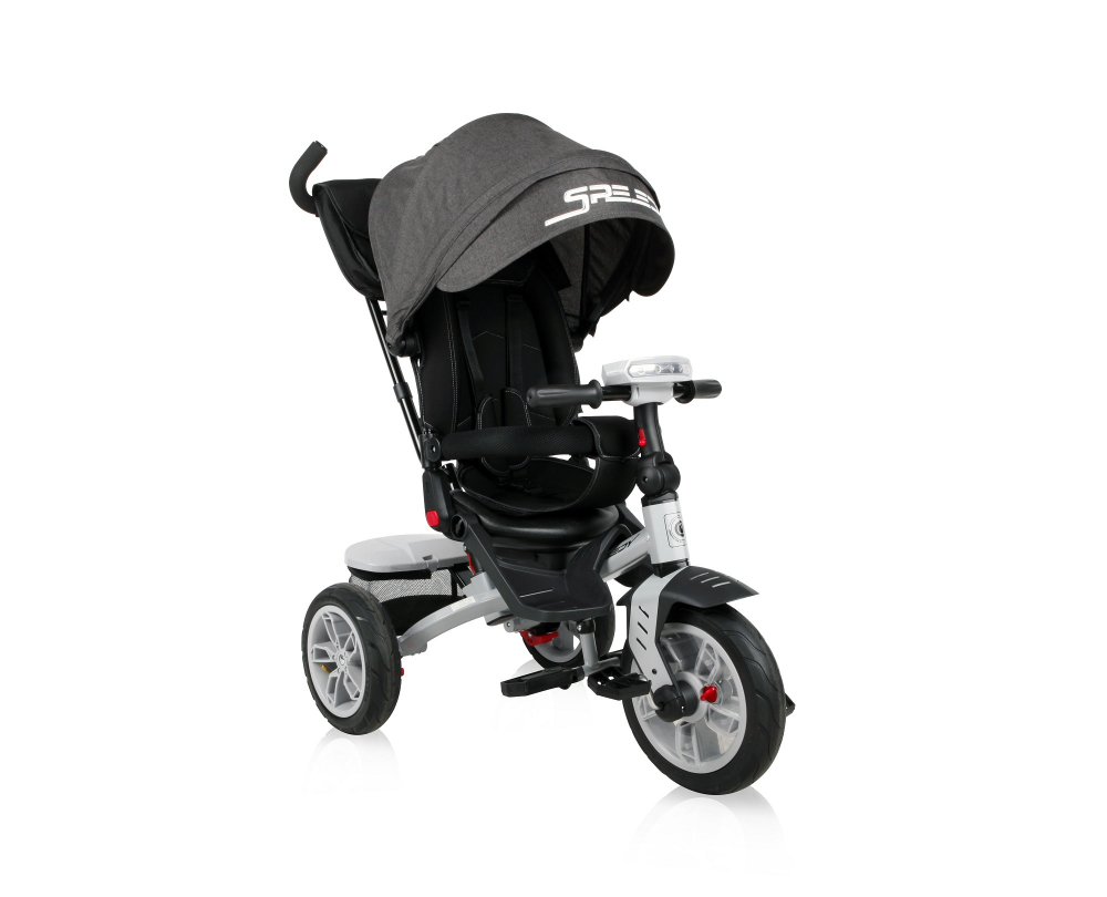 Tricicleta multifunctionala 4 in 1 Speedy Air scaun rotativ Black Air La Plimbare