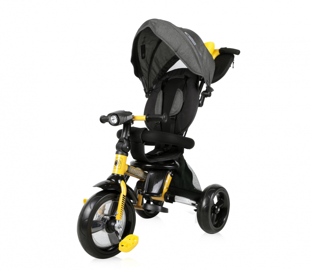 Tricicleta multifunctionala 4 in 1 Enduro scaun rotativ Yellow Black - 2 | YEO