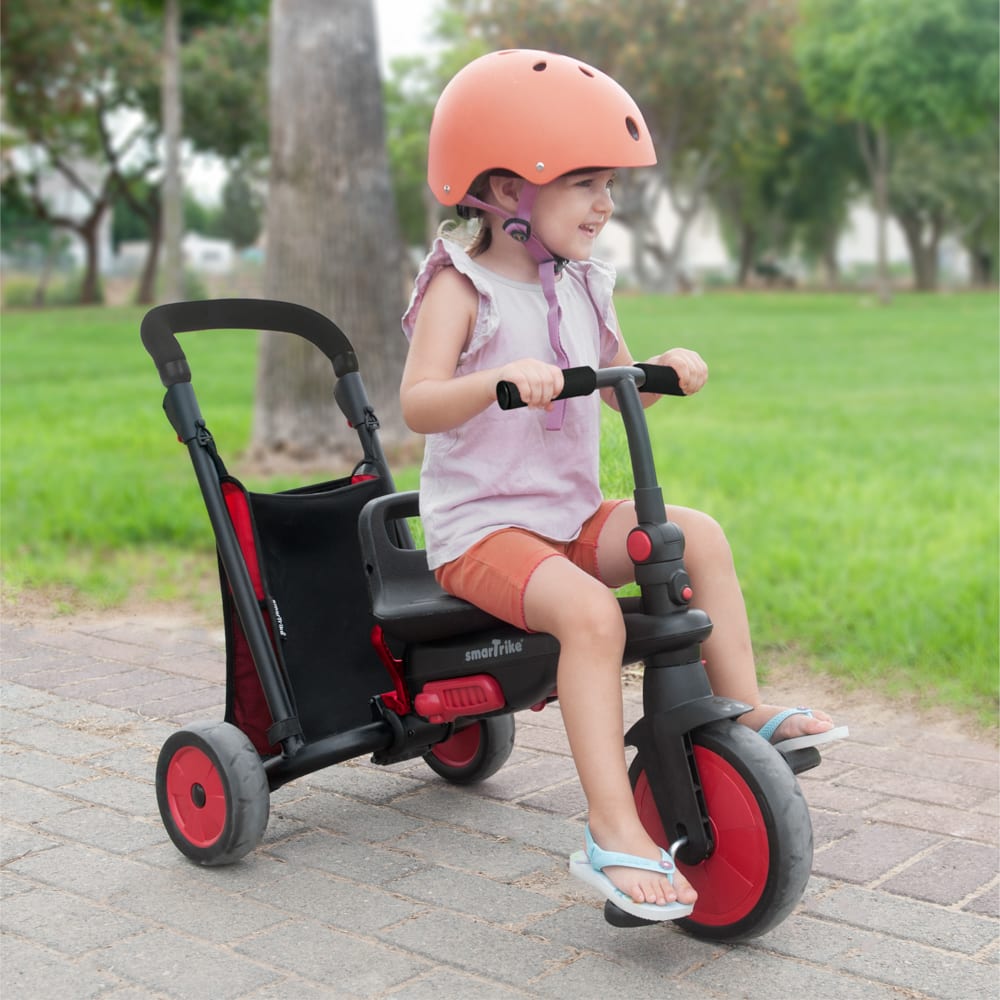 Tricicleta pliabila Smart Trike 6 in 1 STR3 Rosu dotata cu frana si scaun rabatabil - 1 | YEO