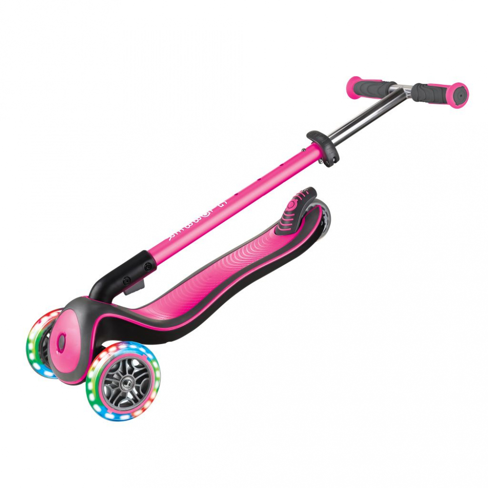 Trotineta pliabila Globber Elite Deluxe Lights Roz - 8