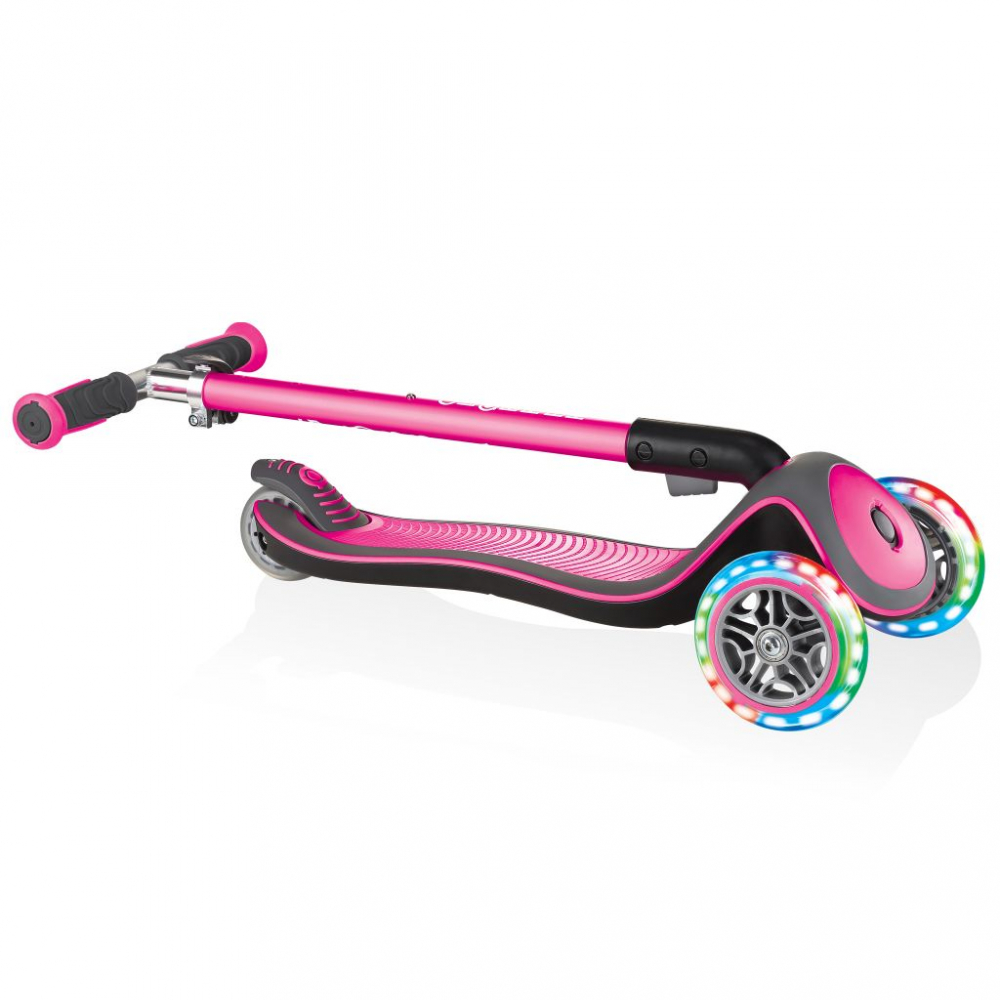 Trotineta pliabila Globber Elite Deluxe Lights Roz - 9