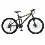 Bicicleta MTB-HT Shimano Tourney TZ500D 18 Viteze 26 inch CSV26/60D negru/verde