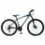 Bicicleta MTB-HT Shimano Tourney TZ500D 27.5 inch Carpat CSC27/58C negru cu design alb/albastru