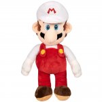 Jucarie din plus Mario Fire cu sapca alba 36 cm