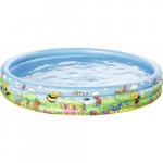 Piscina gonflabila cu 3 inele si imprimeu Flowers and Friends 150x25 cm