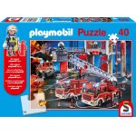 Puzzle Schmidt Pompieri 40 piese include figurina Playmobil