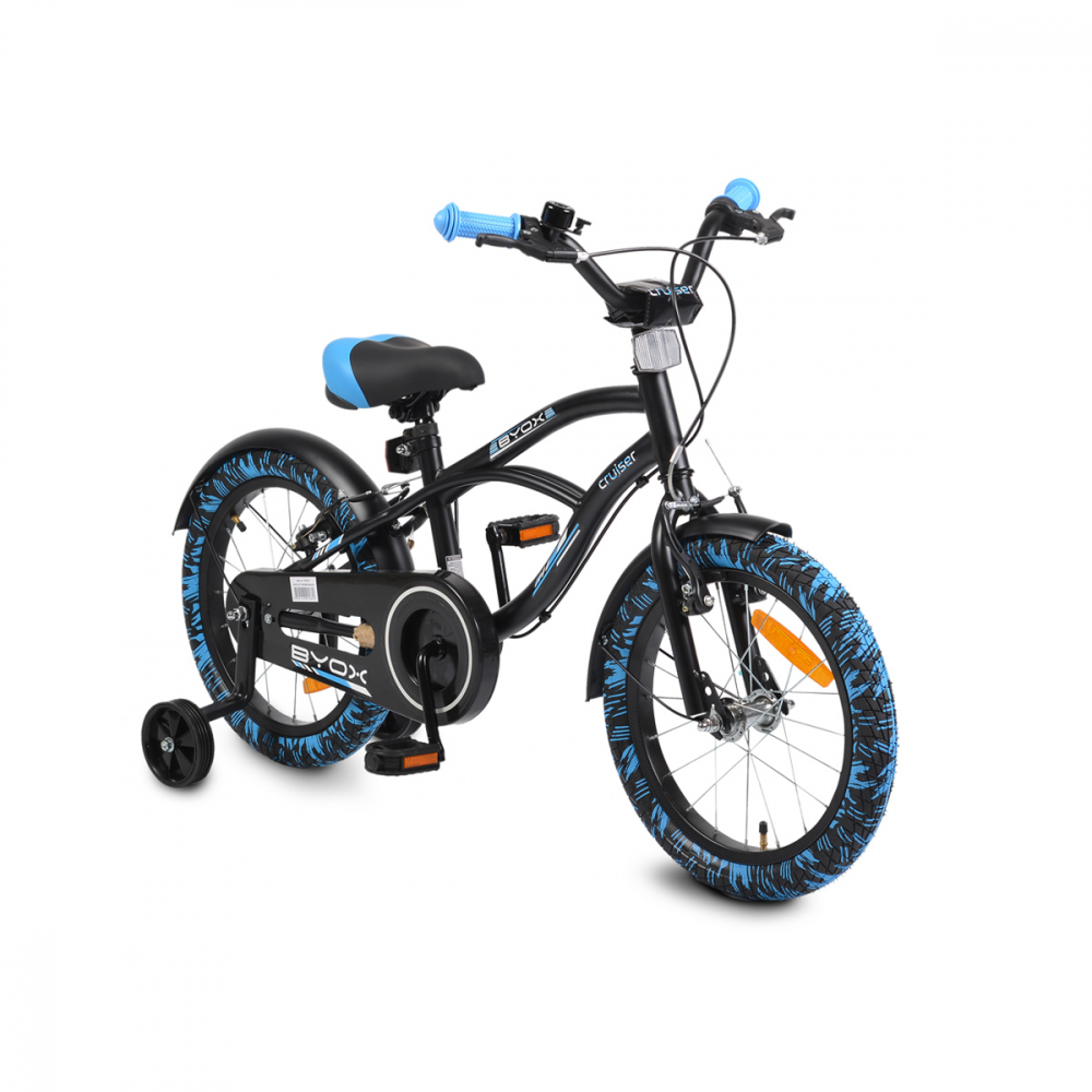 Bicicleta copii 16 inch Byox Cruiser Blue Byox imagine noua responsabilitatesociala.ro