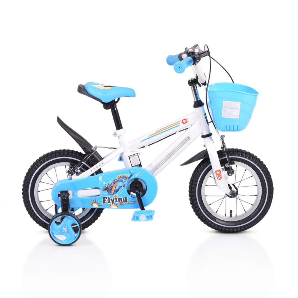 Bicicleta pentru copii cu cadru iluminat Moni Flash Blue 12 inch MONI imagine noua