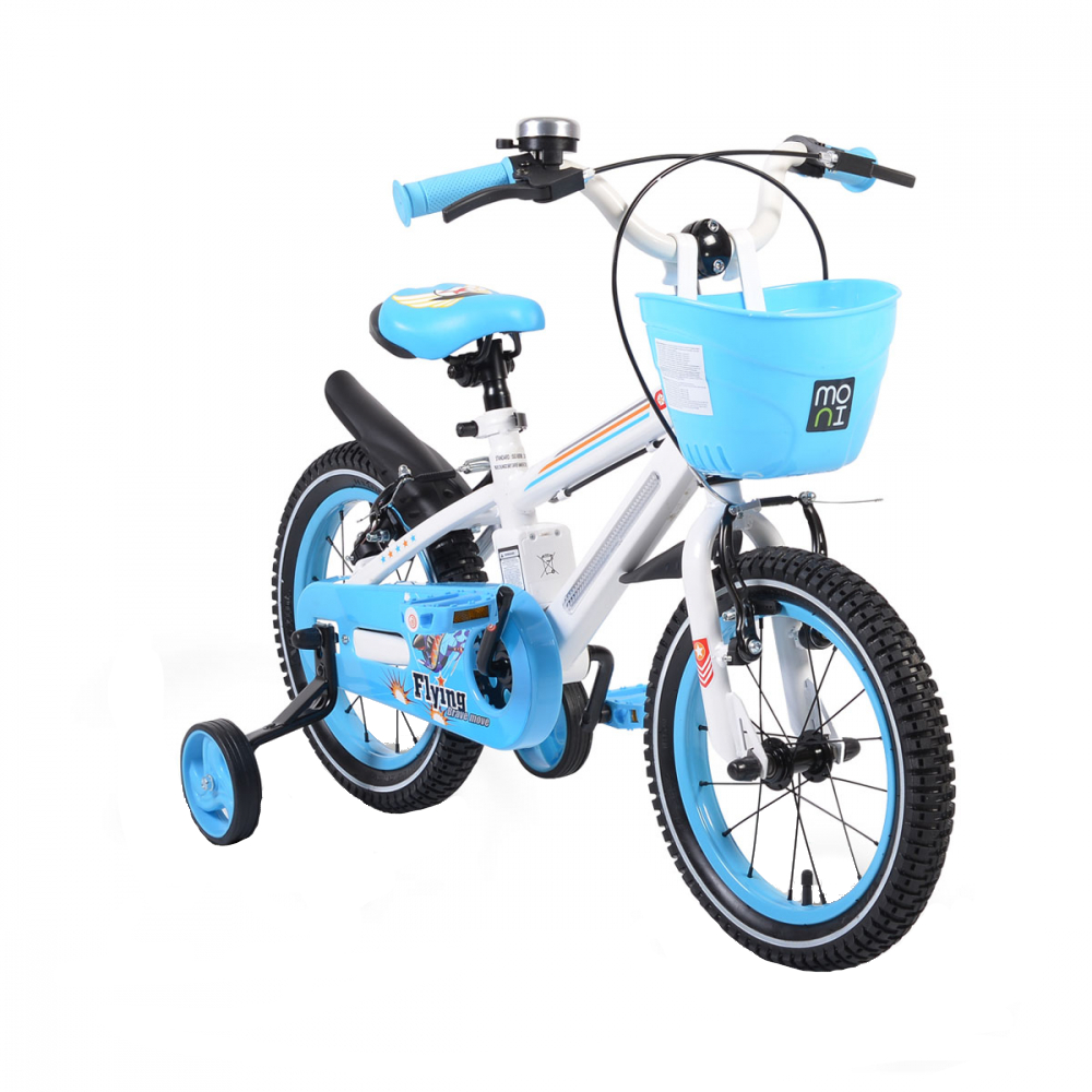 Bicicleta pentru copii cu cadru iluminat Moni Flash Albastru 14 inch - 4