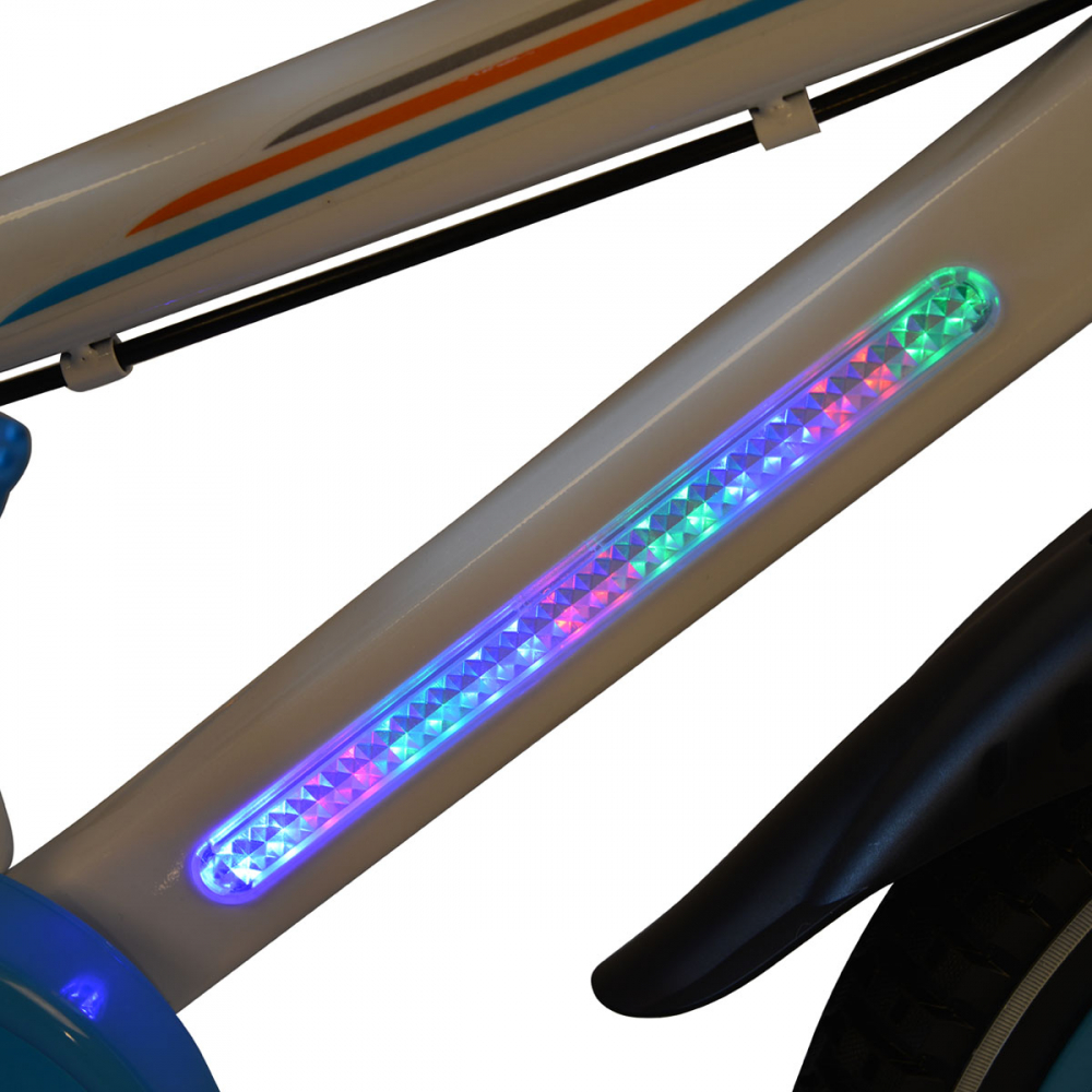 Bicicleta pentru copii cu cadru iluminat Moni Flash Blue 16 inch - 4