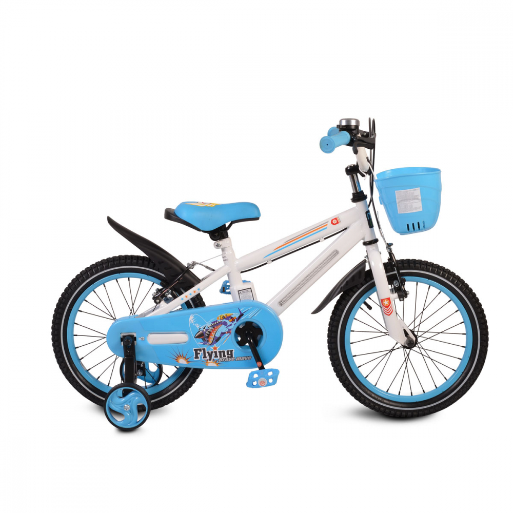 Bicicleta pentru copii cu cadru iluminat Moni Flash Blue 16 inch - 5