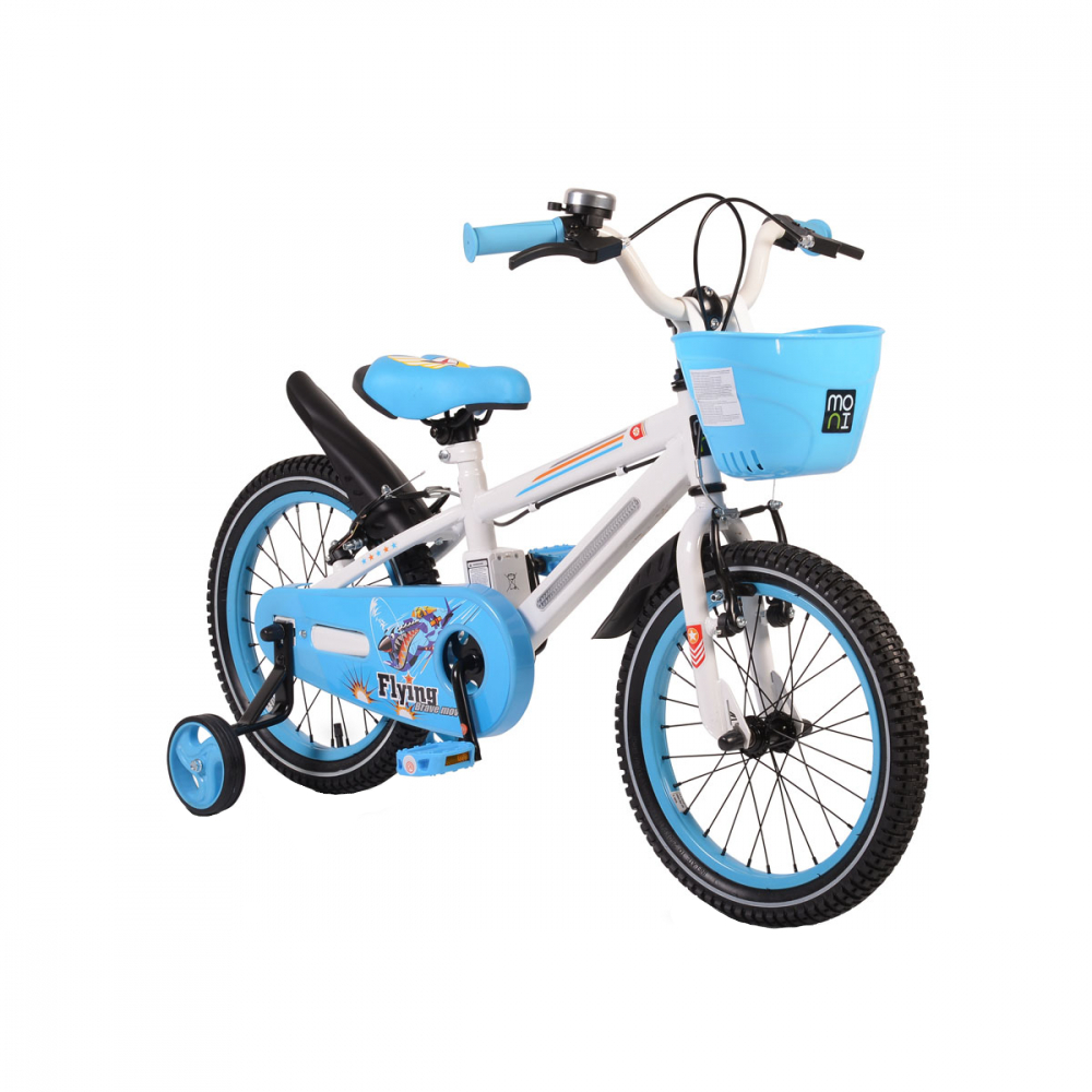 Bicicleta pentru copii cu cadru iluminat Moni Flash Blue 16 inch - 6