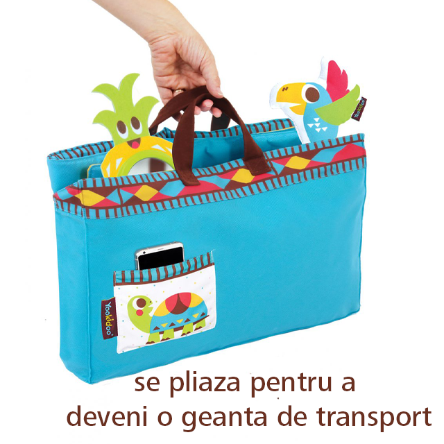 Covoras de joaca Fiesta pliabil, transformabil in geanta pentru transport Yookidoo 0-12 luni 0-12 imagine 2022 protejamcopilaria.ro