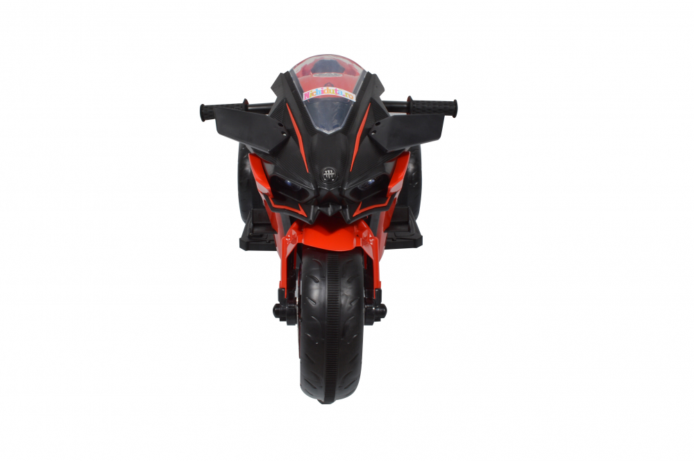 Motocicleta electrica cu roti cu lumini LED si scaun din piele Nichiduta Motocross Red - 3
