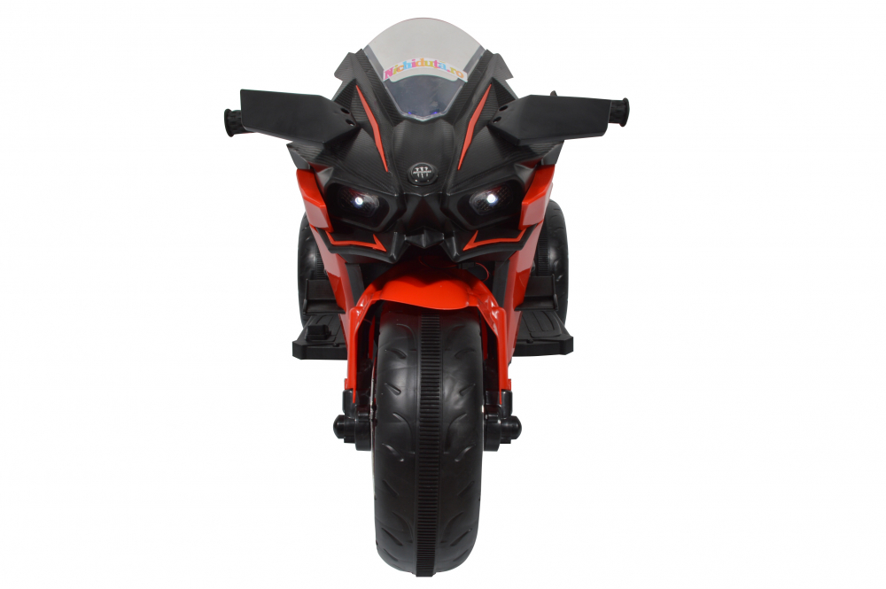 Motocicleta electrica cu roti cu lumini LED si scaun din piele Nichiduta Motocross Red - 4