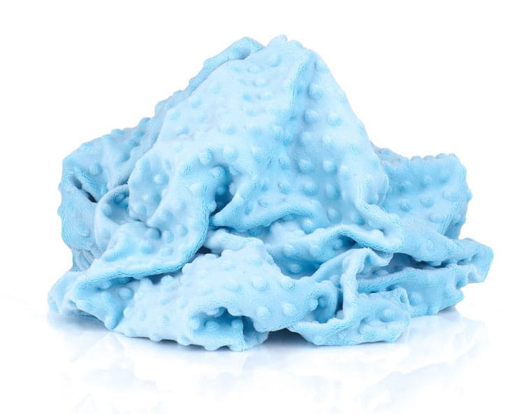 Paturica groasa nedetasabila model curcubee si plus minky bleu 100x140 cm - 4