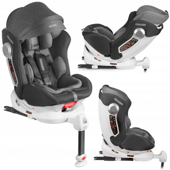Scaun auto Ricokids 0-36 Kg cu isofix Stigo gri