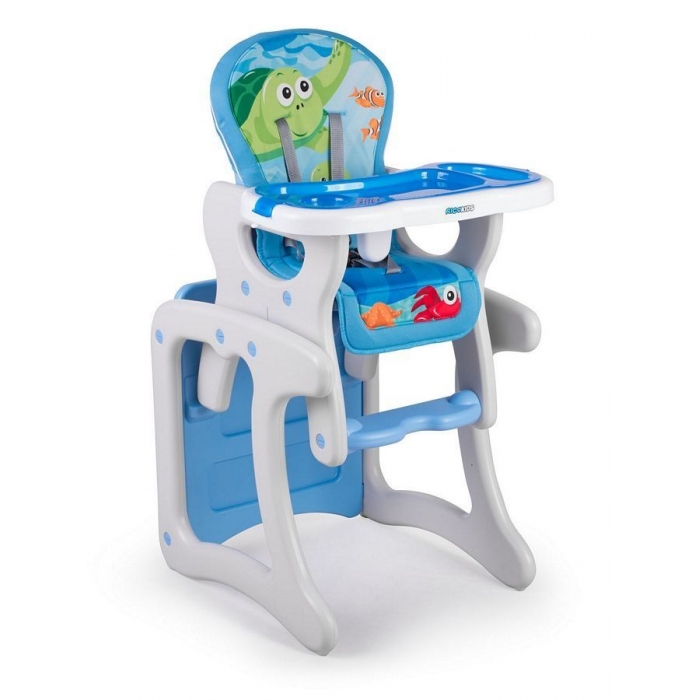 Scaun de masa 3 in 1 Ricokids Teri albastru gri