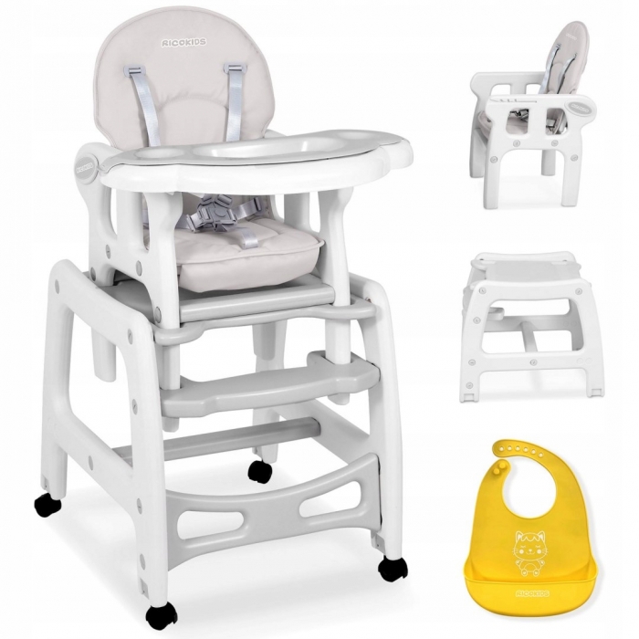 Scaun de masa 5 in 1 Ricokids Sinco Gri - 2 | YEO