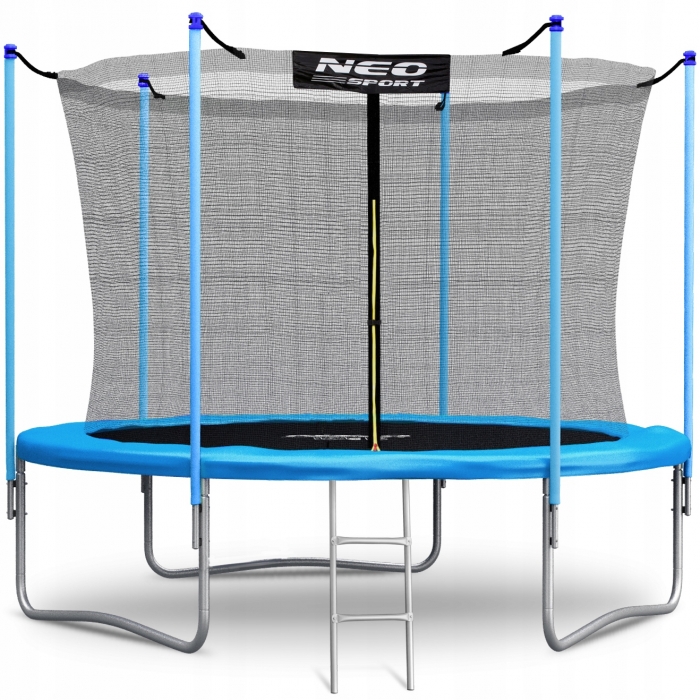 Trambulina de gradina cu plasa interioara, stalpi si scara 312 cm (10FT) Neo-Sport NS-10W191 albastru Neo Sport imagine 2022