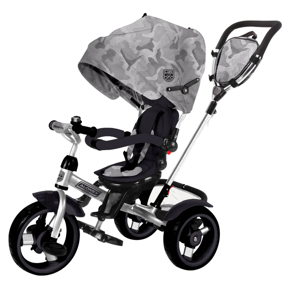 Tricicleta multifunctionala Alonsy Grey Camouflage 2020 KikkaBoo imagine noua responsabilitatesociala.ro