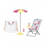 Set plaja umbrela cu scaun si accesorii 43 cm BABY born