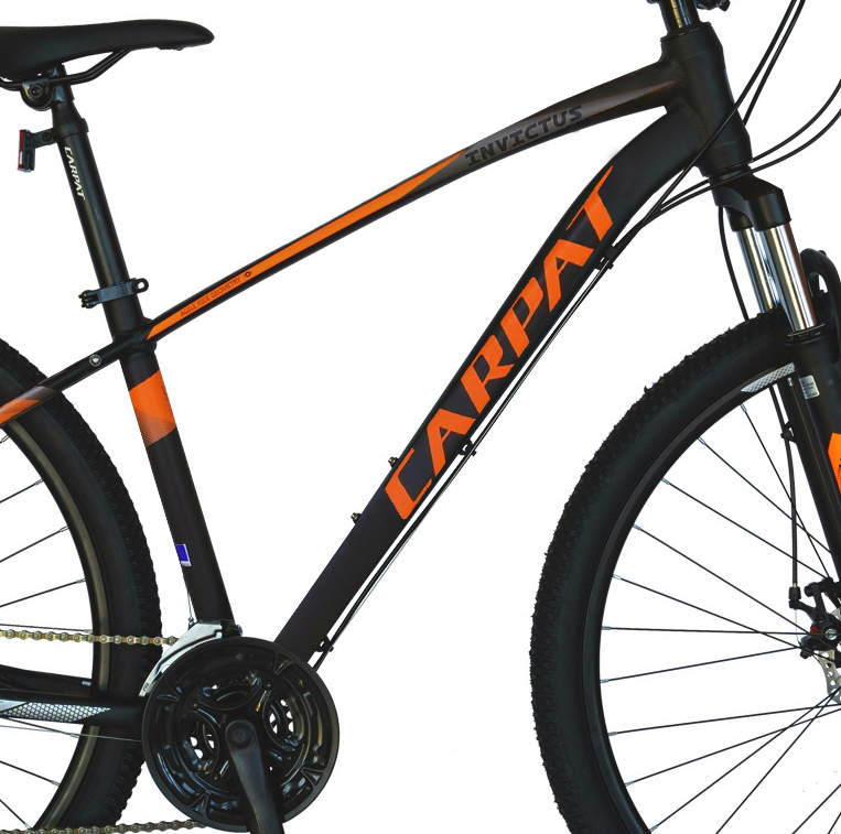 Bicicleta MTB-HT Shimano Tourney TY-300 21 viteze 29 inch Carpat CSC2957C negru cu portocaliu - 1