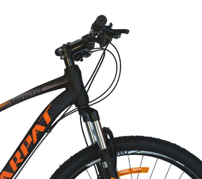 Bicicleta MTB-HT Shimano Tourney TY-300 21 viteze 29 inch Carpat CSC2957C negru cu portocaliu - 4