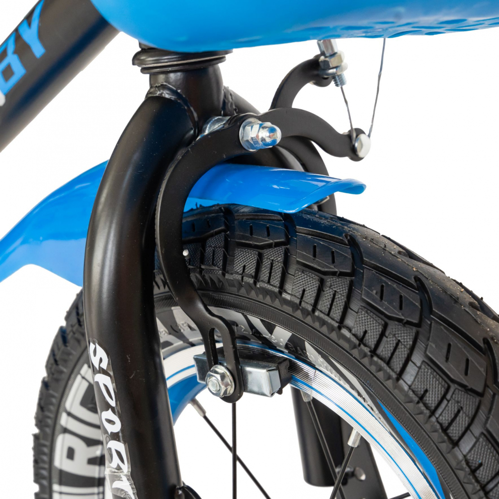 Bicicleta copii 2-4 ani 12 inch C-Brake Rich Baby CSR1203A negru cu albastru - 5
