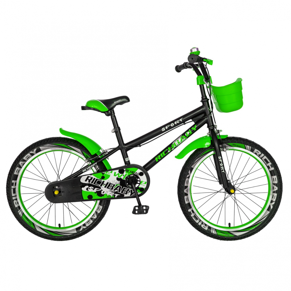 Bicicleta copii 20 inch C-Brake Rich Baby CSR2003A 7-10 ani Verde - 7
