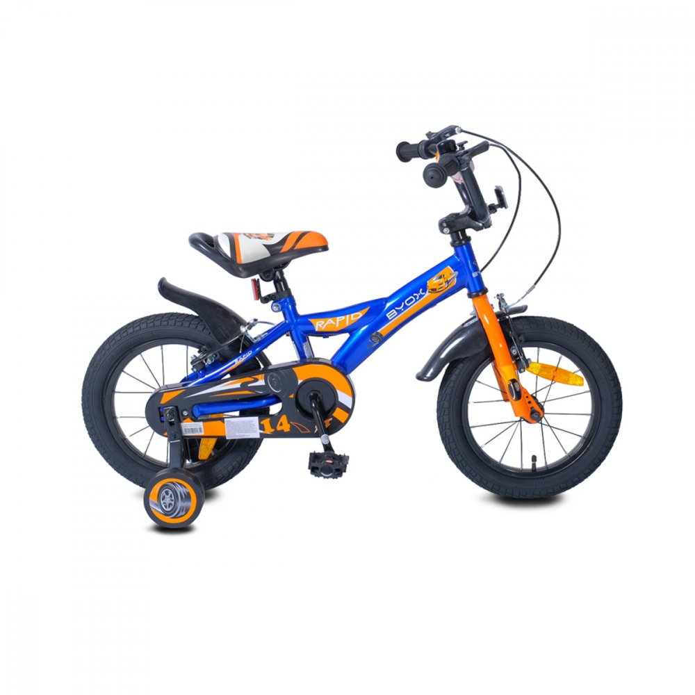 Bicicleta pentru copii Byox Rapid 14 inch Blue New Byox imagine 2022 protejamcopilaria.ro