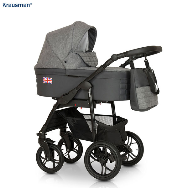 Carucior 3 in 1 combi dark grey