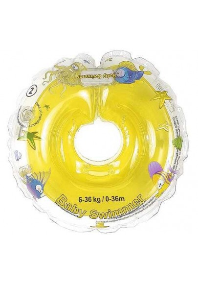 Colac de gat pentru bebelusi Babyswimmer galben cu zornaitoare 6-36 luni 6-36 imagine noua responsabilitatesociala.ro