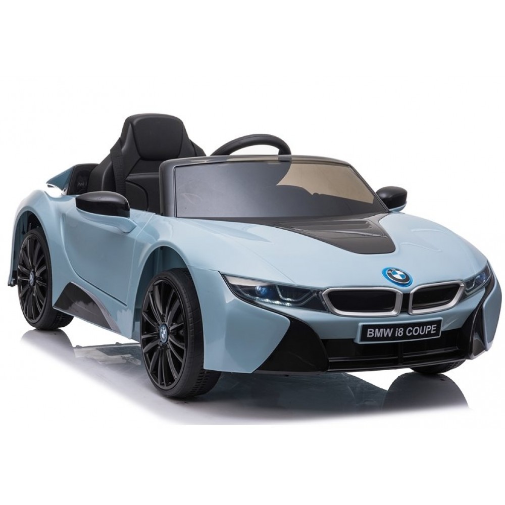 Masinuta electrica cu roti EVA si deschidere usi BMW I8 Coupe Albastru - 1
