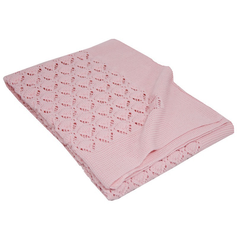 Paturica din bumbac Eko 80×100 cm tricotata Pink 80x100 imagine noua responsabilitatesociala.ro