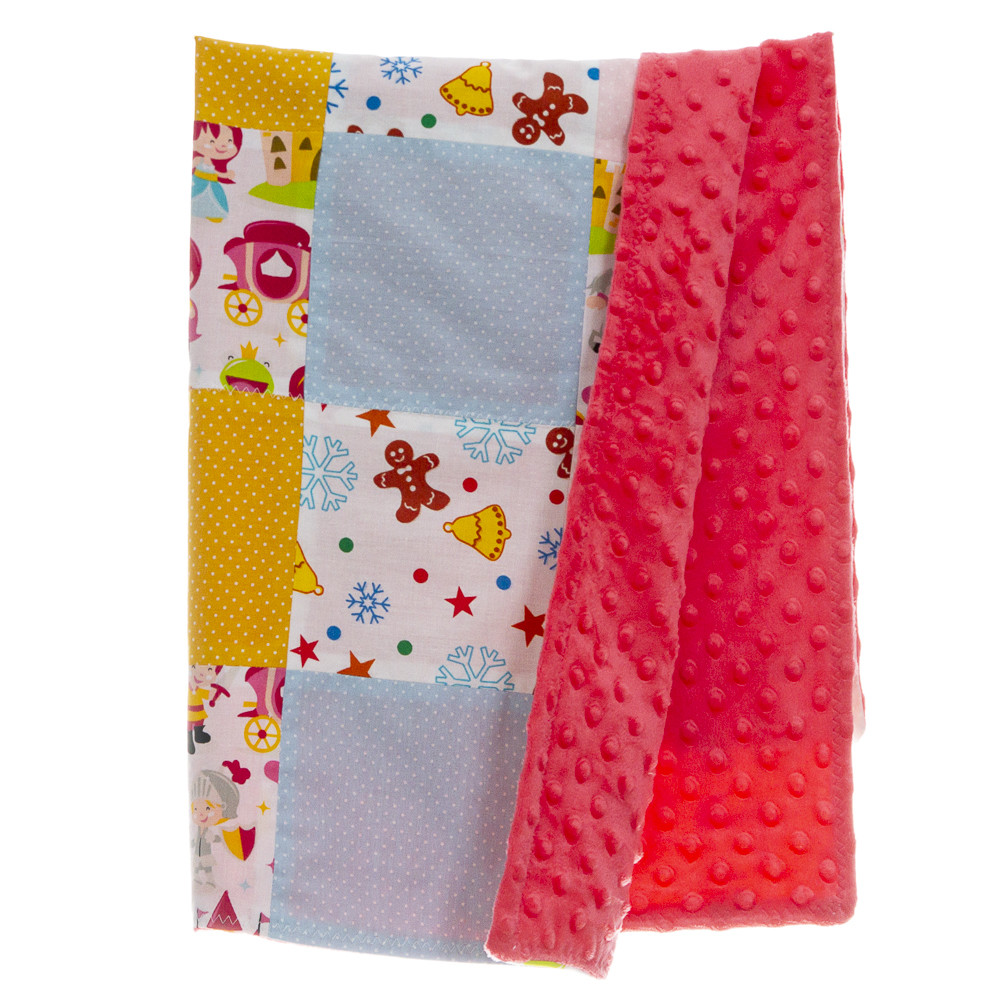 Paturica patchwork ginger and princess alb 70x85 cm
