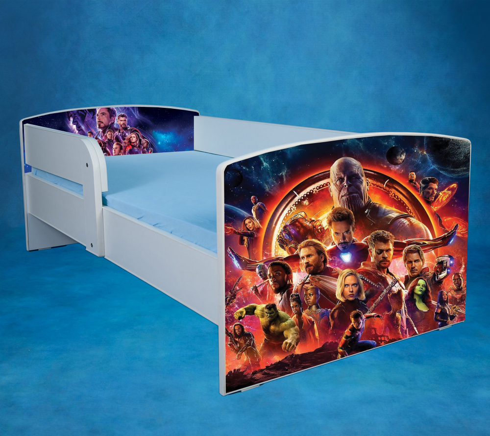 Patut Eroi Avengers 140x70 cu saltea, fara sertar