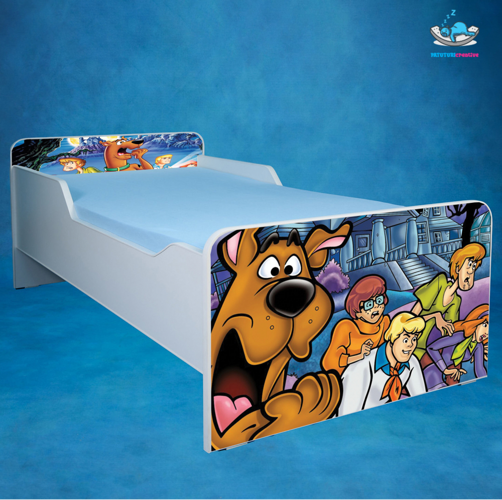 Patut Scooby Doo 160x80 fara saltea si fara sertar