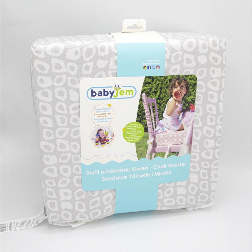 Pernuta inaltator 32x32 cm pentru scaun de masa BabyJem Gri - 3 | YEO