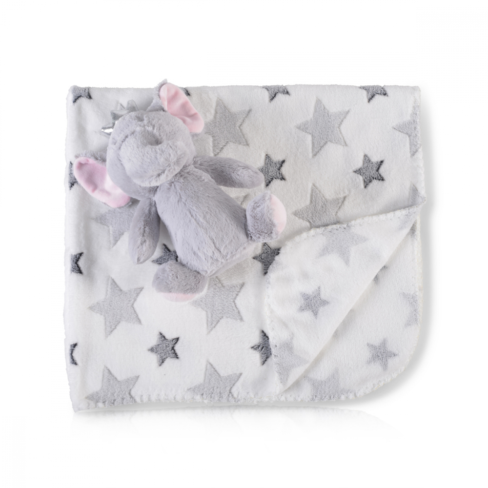 Set paturica si jucarie de plus cangaroo stuffed elephant