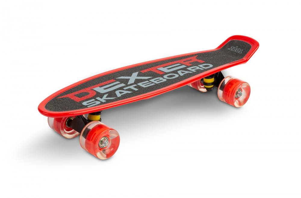 Set Skateboard cu casca cotiere si genunchiere Toyz Dexter Rosu - 1