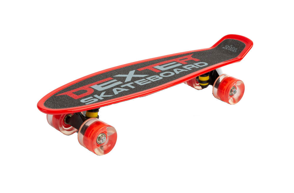 Set Skateboard cu casca cotiere si genunchiere Toyz Dexter Rosu - 3