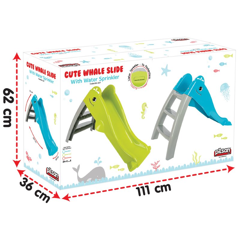 Tobogan cu sistem de atasare la apa Pilsan Dolphin Water Slide Albastru - 1 | YEO