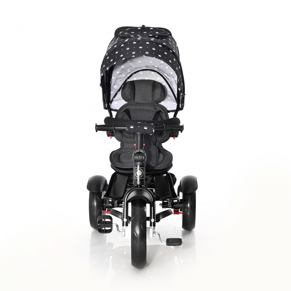 Tricicleta multifunctionala 4 in 1 Neo Black Crowns Black