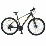 Bicicleta MTB-HT Shimano Tourney TY-300 21 viteze 29 inch Carpat CSC29/57C negru cu galben/albastru