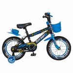 Bicicleta baieti 3-5 ani 14 inch Frane C-Brake Rich Baby CSR14/WTB negru cu albastru