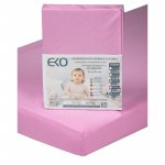 Cearsaf din Jersey cu elastic Eko 120x60 cm pink