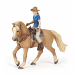 Figurine Papo Set Cowgirl pe cal USA