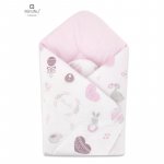 Paturica de infasat multifunctionala standard 75x75 cm Baby Shower Pink/Pink MimiNu
