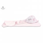 Prosop cu gluga 100x100 cm Baby Shower Pink MimiNu